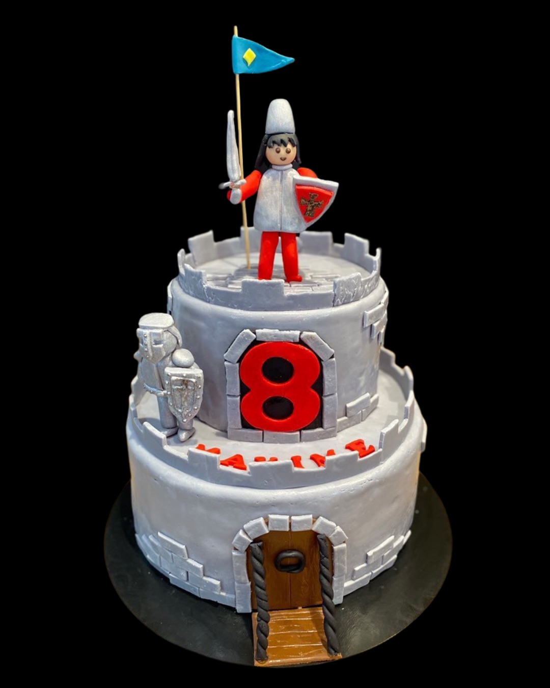 Gâteau d’anniversaire en forme de château fort